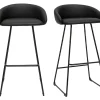 Tabourets De Bar Design Noirs H75 Cm (lot De 2) REYNOLD 20