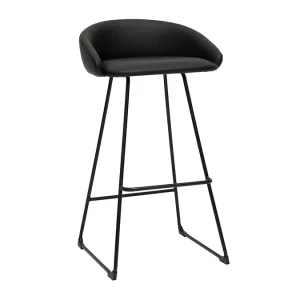 Tabourets De Bar Design Noirs H75 Cm (lot De 2) REYNOLD 13