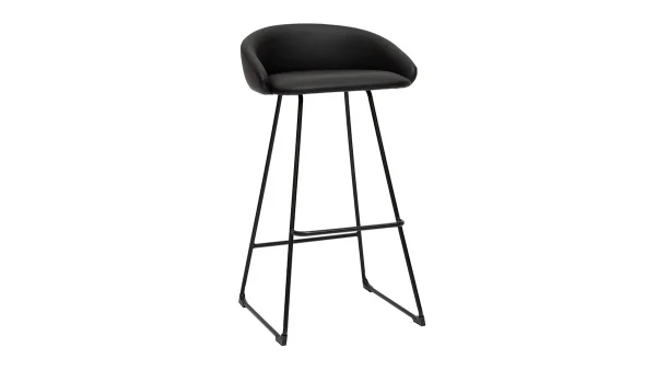 Tabourets De Bar Design Noirs H75 Cm (lot De 2) REYNOLD 4