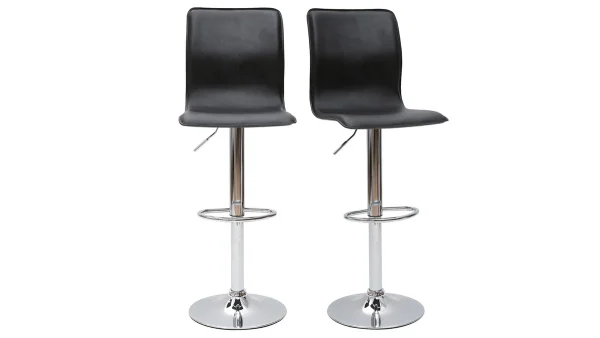 Tabourets De Bar Design Noirs (lot De 2) SURF ALTO 1