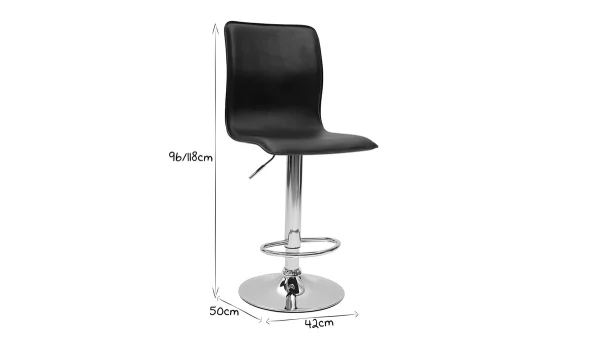 Tabourets De Bar Design Noirs (lot De 2) SURF ALTO 8