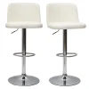 Tabourets De Bar Design Réglables Blancs (lot De 2) MONTI 28