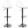 magasin en ligne france Tabourets De Bar Design Réglables Transparents (lot De 2) GALILEO 20