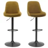 Tabourets De Bar Design Réglables Velours Bronze (lot De 2) HOLO shopping pas cher 10