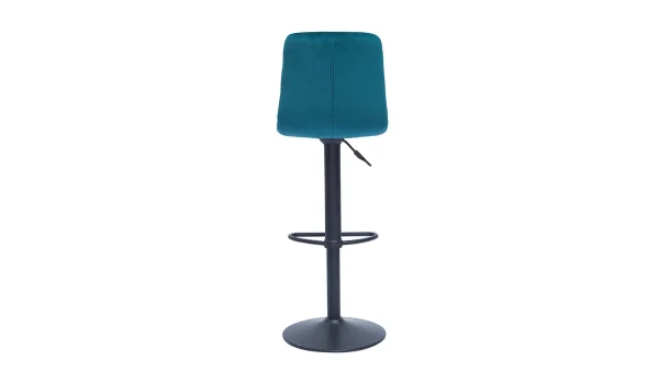 Tabourets De Bar Design Réglables Velours Gaufré Bleu Pétrole (lot De 2) ESCAPE 6