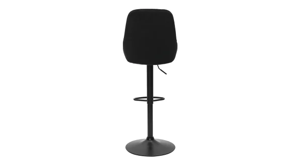 Livraison internationale Tabourets De Bar Design Réglables Velours Noir (lot De 2) HOLO 6