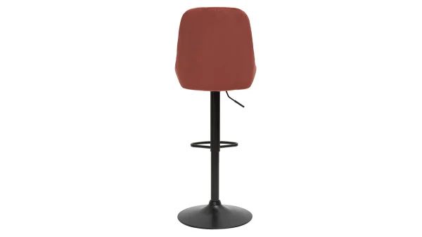 Tabourets De Bar Design Réglables Velours Rouge Tomette (lot De 2) HOLO 6