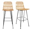 Tabourets De Bar En Rotin (lot De 2) MALACCA 20