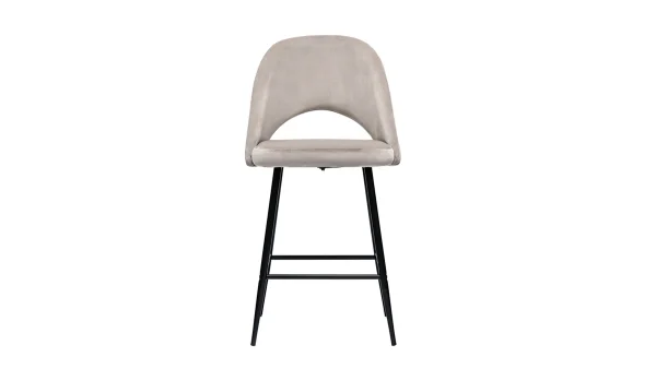 Tabourets De Bar En Velours Taupe Et Métal H65 Cm (lot De 2) COSETTE france en ligne 3