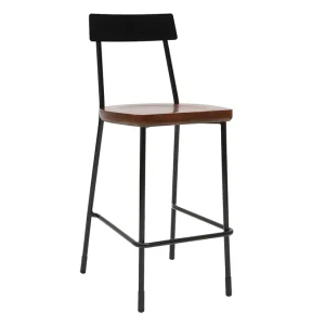 Tabourets De Bar Industriels Métal Et Bois 65 Cm (lot De 2) OUDIN mode pas cher 15