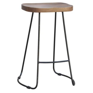 Tabourets De Bar Manguier Massif Et Métal 65 Cm (lot De 2) RUNKO vente pas cher 11