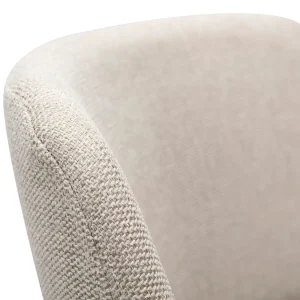 Tabourets De Bar Réglables En Tissu Effet Velours Texturé Beige Et Métal Noir (lot De 2) MONTI 20