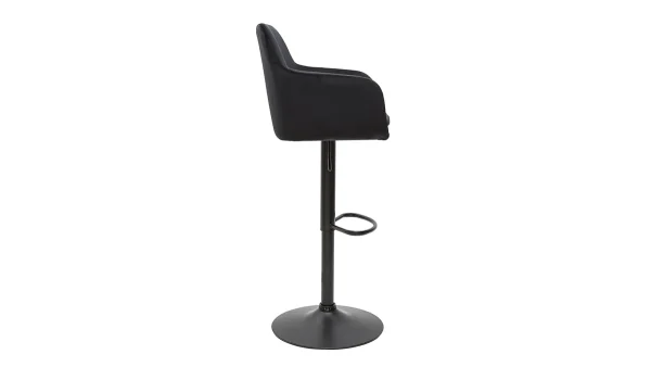 Tabourets De Bar Réglables En Velours Noir Et Métal (lot De 2) AMIKA 5