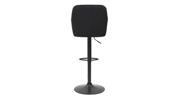 Tabourets De Bar Réglables En Velours Noir Et Métal (lot De 2) AMIKA 6