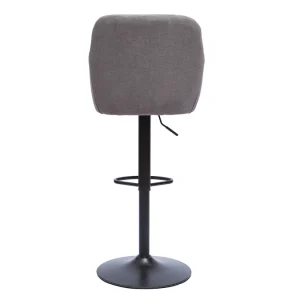 marque pas cher Tabourets De Bar Réglables Tissu Effet Velours Gris Et Métal (lot De 2) AMIKA 17