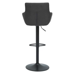 Tabourets De Bar Réglables Tissu Gris Anthracite Métal Noir (lot De 2) CARLIE magasins pas chers 20