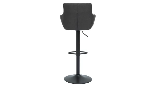 Tabourets De Bar Réglables Tissu Gris Anthracite Métal Noir (lot De 2) CARLIE magasins pas chers 7