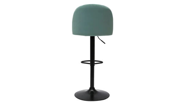 Tabourets De Bar Réglables Velours Vert Céladon Et Métal Noir (lot De 2) CELESTE 6