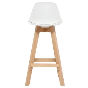 Tabourets De Bar Scandinaves Blanc Et Bois 65 Cm (lot De 2) MINI PAULINE 10