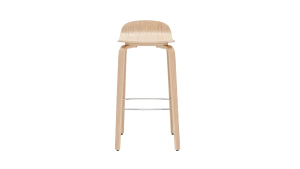 Tabourets De Bar Scandinaves Bois Chêne H68 Cm (lot De 2) OBRA 3