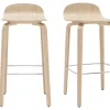 Tabourets De Bar Scandinaves Bois Chêne H68 Cm (lot De 2) OBRA 26