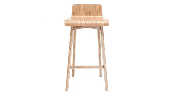 Tabourets De Bar Scandinaves Bois Clair H65 Cm (lot De 2) BALTIK à prix imbattables 3