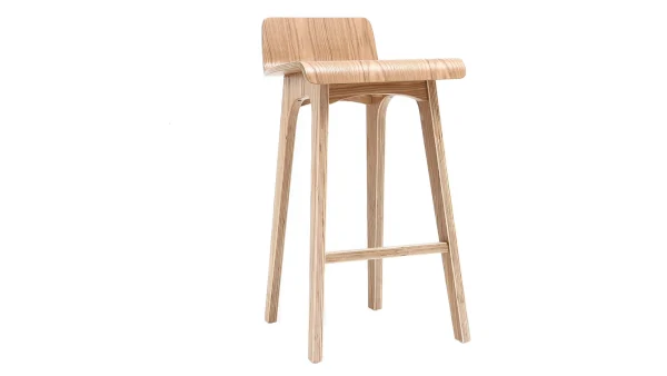 Tabourets De Bar Scandinaves Bois Clair H65 Cm (lot De 2) BALTIK à prix imbattables 4