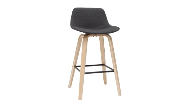 Tabourets De Bar Scandinaves Gris Foncé H65 Cm (lot De 2) NONIE 4