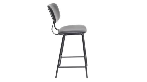 en france Tabourets De Bar Vintage Noir Avec Pieds Métal 65cm (lot De 2) LAB 5