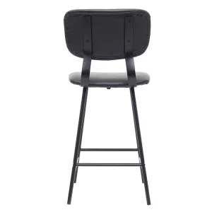 Tabourets De Bar Vintage Noir Avec Pieds Métal 65cm (lot De 2) LAB 18