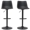 Tabourets De Bar Vintage Réglables Pivotants Noirs (lot De 2) NEW ROCK REMISE 26