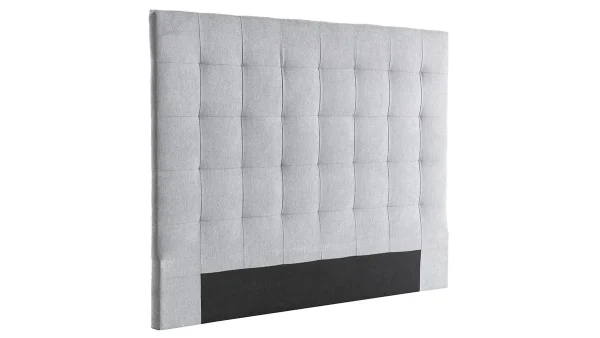 Tête De Lit à Poser Capitonnée En Tissu Gris L140 Cm HALCIONA 3