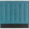 Tête De Lit Capitonnée En Tissu Bleu Canard L160 Cm HALCIONA 17