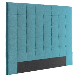 Tête De Lit Capitonnée En Tissu Bleu Canard L160 Cm HALCIONA 9