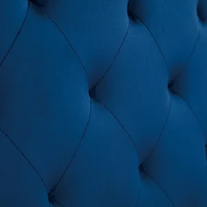 Tête De Lit Capitonnée En Tissu Velours Bleu Nuit L160 Cm ENGUERRAND 14