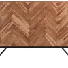 Tête De Lit Chevrons En Bois Massif Et Métal Noir L165 Cm STICK 17