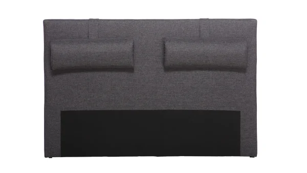 Tête De Lit En Tissu Gris Foncé Avec Repose Tête Amovibles L170 Cm LORRY 1