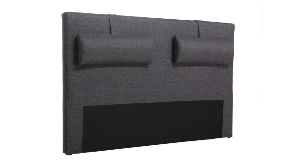 Tête De Lit En Tissu Gris Foncé Avec Repose Tête Amovibles L170 Cm LORRY 3