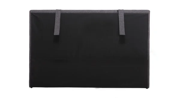 Tête De Lit En Tissu Gris Foncé Avec Repose Tête Amovibles L170 Cm LORRY 4