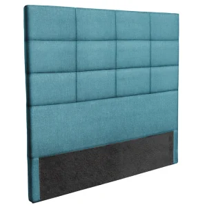 Tête De Lit Moderne En Tissu Bleu Canard L160 Cm ANATOLE 9