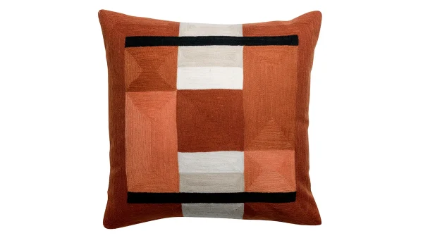 luxe soldes Coussin à Motifs Brodé Rouge 45 X 45 Cm KUBY 1