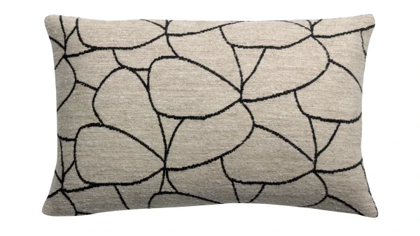 Coussin à Motifs écru Et Noir 40 X 65 Cm LYS boutique en ligne 1