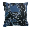 Coussin Brodé Bleu En Coton Motif Végétal (45 X 45 Cm) NATURA mode 10