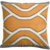 Livraison internationale Coussin Brodé Ethnique Jaune Ocre 45 X 45 Cm YELO 8