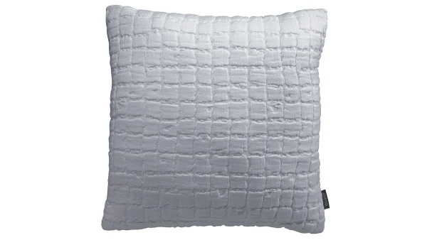 Officielle Coussin En Coton Texturé Gris Perle 45 X 45 Cm WAFLE 1