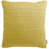 magasin solde Coussin En Coton Texturé Jaune 45 X 45 Cm WAFLE 10