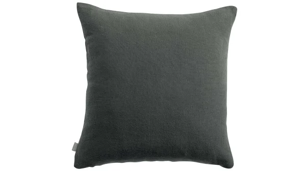 achat pas cher Coussin En Lin Gris Foncé 45 X 45 Cm LINEN 1