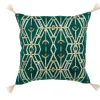 qualité d’originales Coussin Vert Avec Motif Ethnique 45 X 45 Cm AUSA 8