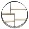 Etagère Murale Design Ronde Bois Et Métal ENSO soldes 20