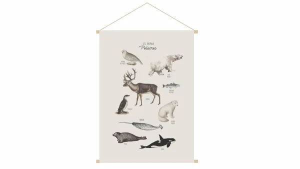 boutiqued en ligne Kakemono Enfant Illustration Animaux Polaires L40 X L60 Cm POLAR 1